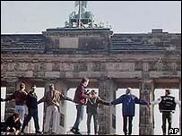 Celebrations at Brandenburg Gate