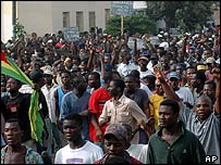 March in Lome, Togo, on Saturday 19 February 2005