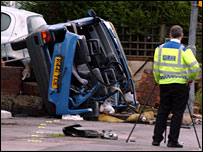 Scene of the accident (picture from Gareth Connolly)