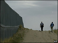 Boundary wall on the US-Mexico border. File photo